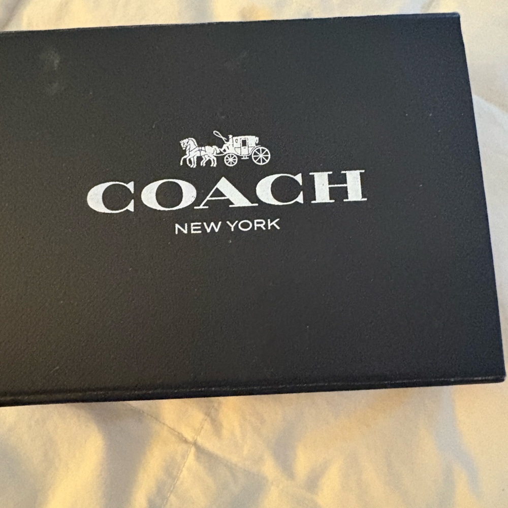 Coach brand black leather bracelet.  New with tags